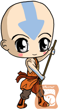 Aang Chibi By Icypanther1 - Avatar Chibi Png (300x423)