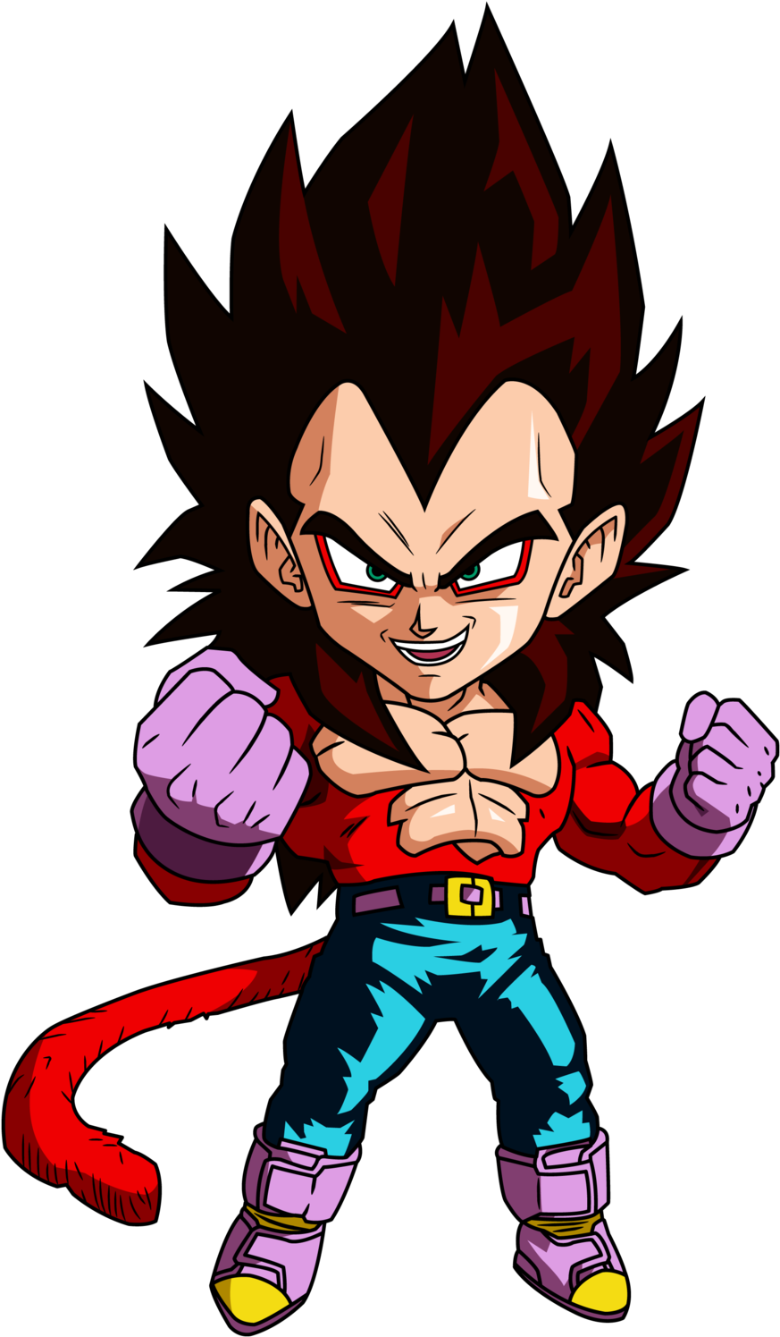 Chibi Vegeta Ssj4 Dragon Ball - Mini Dragon Ball Z (900x1542)