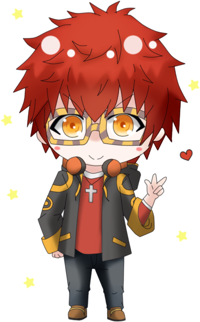 Chibi 707 [mystic Messenger] Color By Shiemi-hime - Chibi (711x1122)