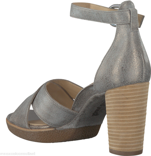 Grey Paul Green Heeled Sandals - Sandal (500x500)
