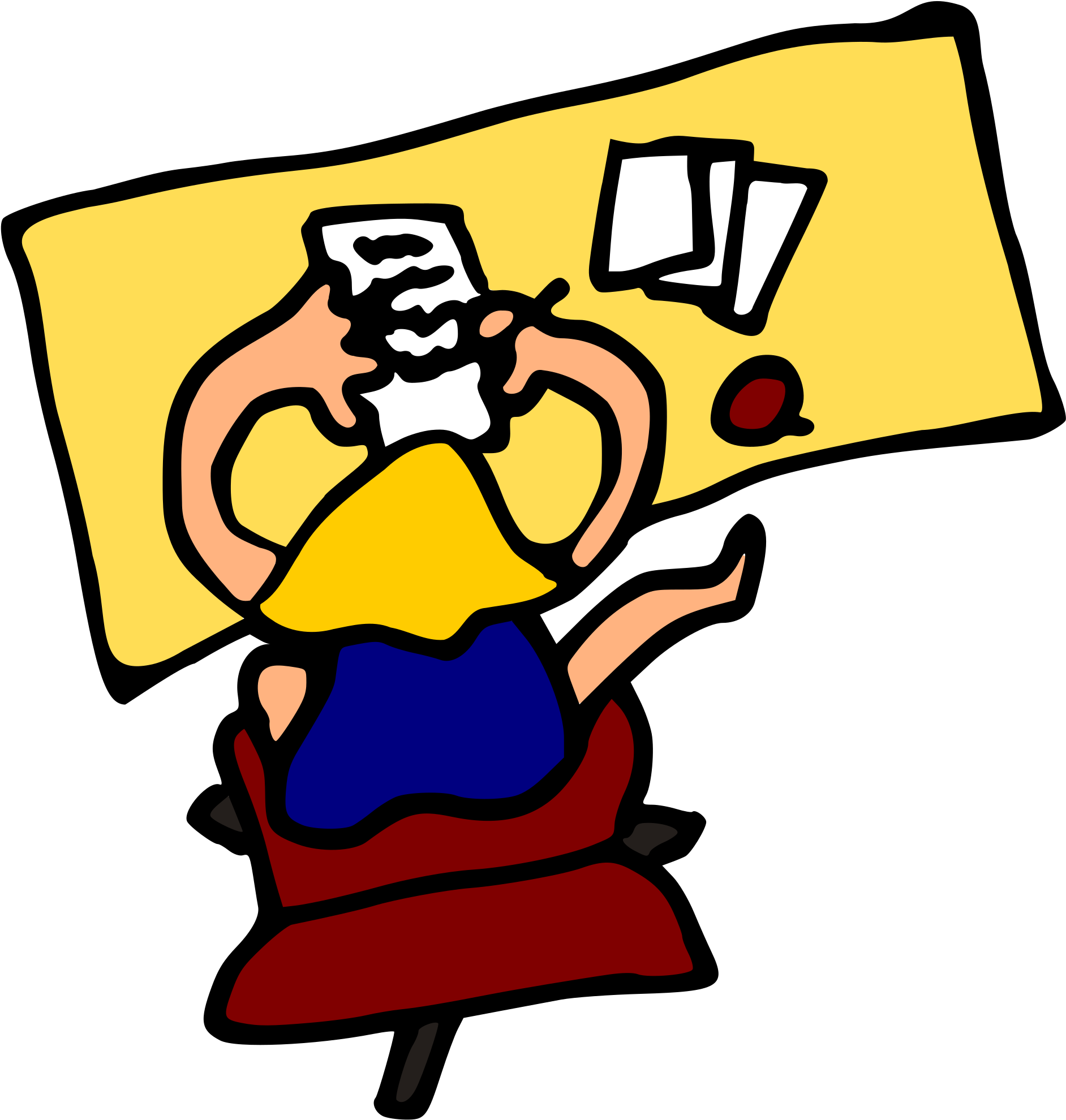 Handwriting Letter Paper Clip Art - Writing (875x750)