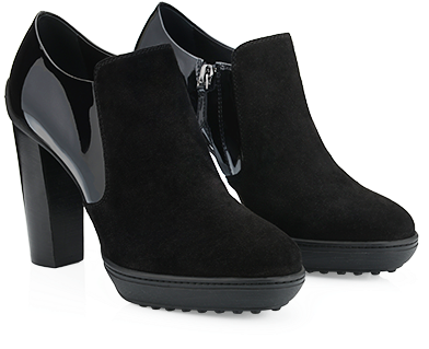 Official Tod Patent Leather And Suede Boots Black Online,tods - Tod's (400x520)