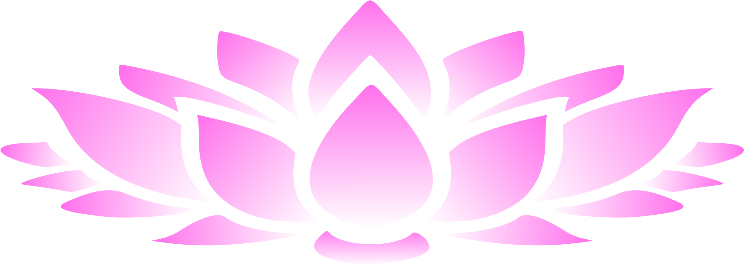 This Free Icons Png Design Of Lotus Flower 2 - Lotus Flower Graphic Png (2400x849)