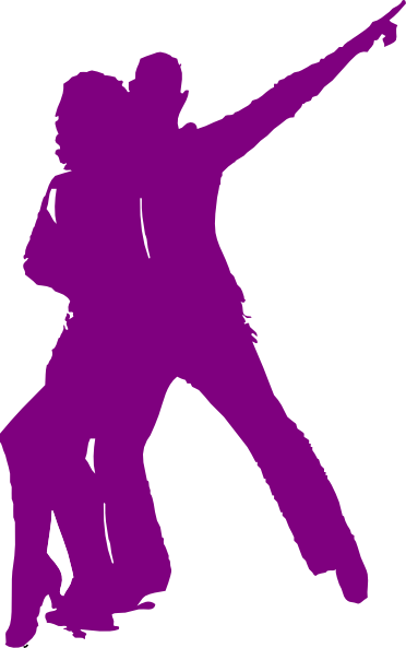 Tango Couples Clip Art At Clker - Dancing Silhouette Public Domain (372x593)