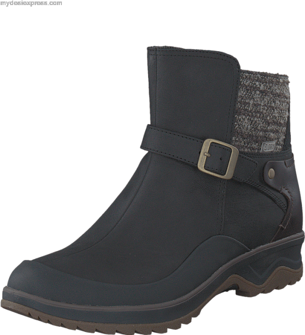 Women's Merrell Eventyr Strap Wtpf Black - Work Boots (600x750)