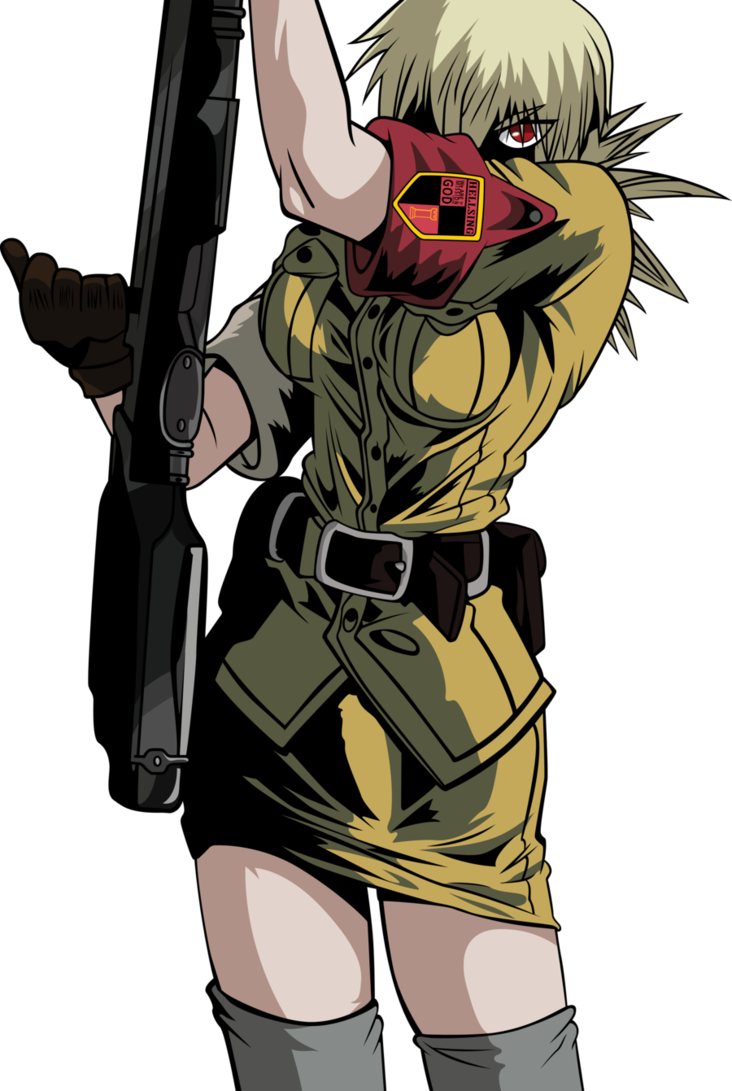 Seras Victoria Hellsing Alucard Anime Pip Bernadotte - Seras Victoria Png (732x1091)
