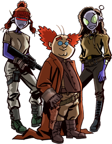 Connie Mark 2, Professor Max, And Connie As Firefly - Professor (392x500)
