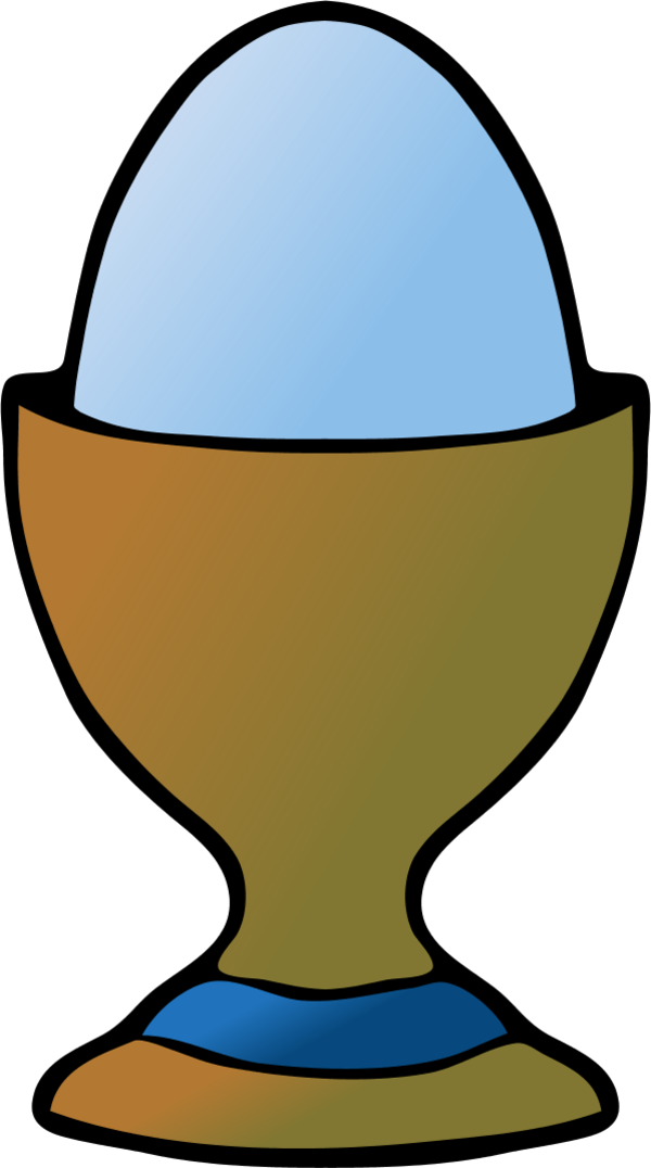 Vector Clip Art - Egg Cup Clip Art (600x1076)