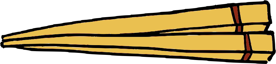 Illustration - Chopsticks Clipart Png (954x224)