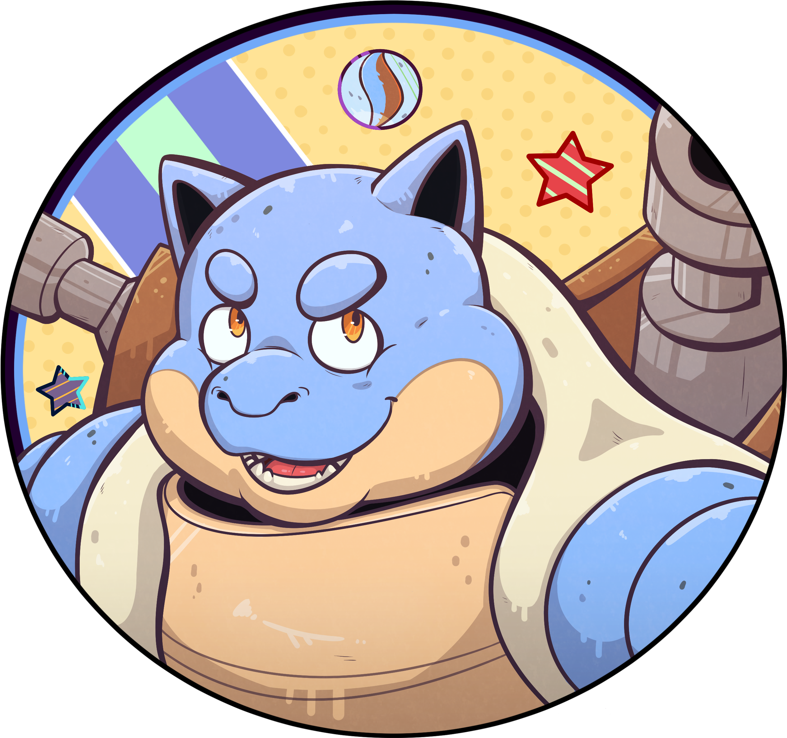 Pokemon Icon Blastoise - Cartoon (2581x2450)