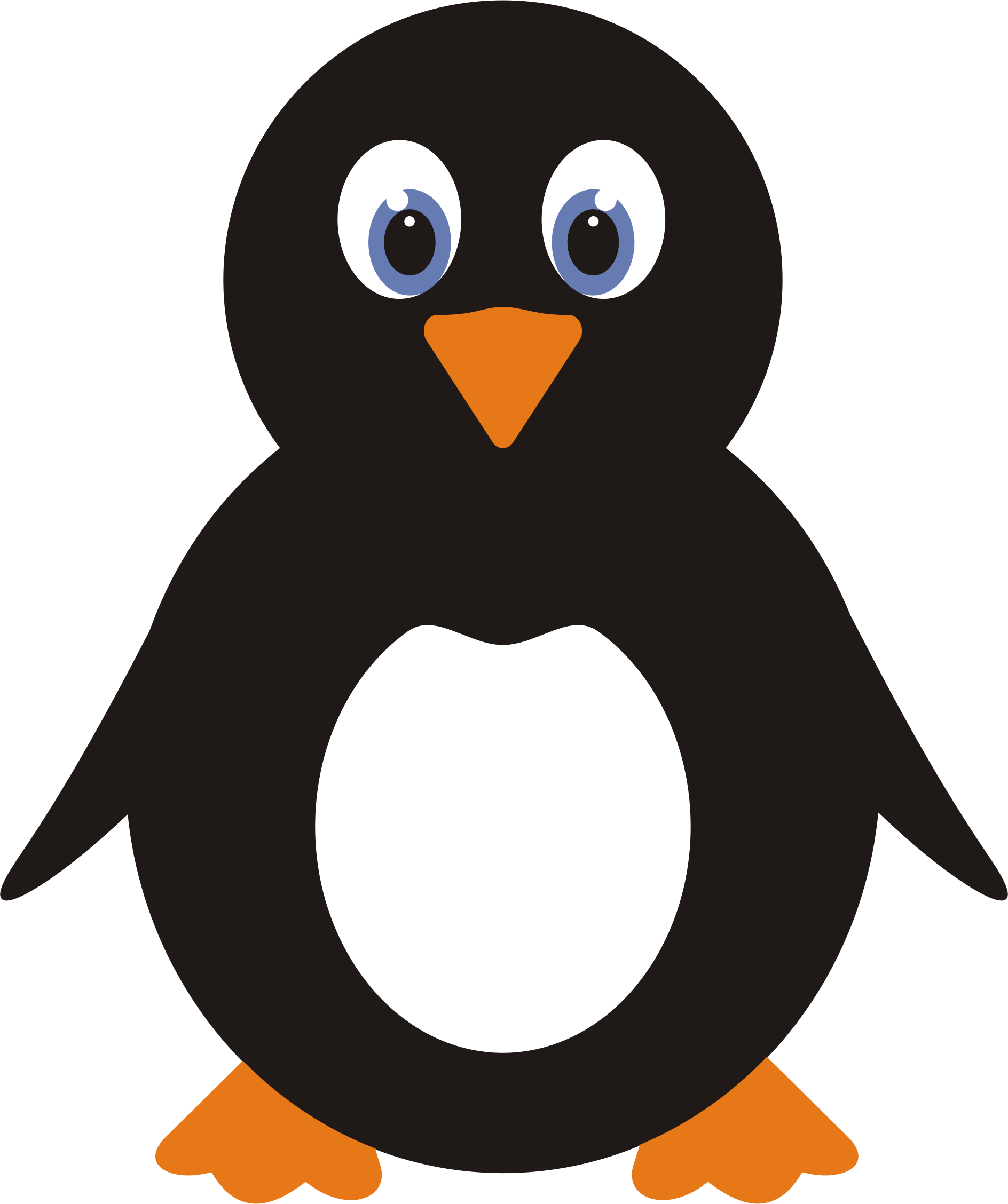Clipart Cute Penguin Bclipart - Cute Penguin (1888x2256)