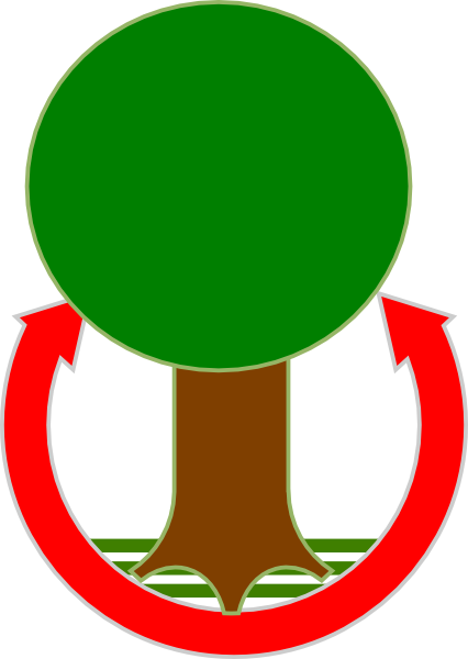 This Free Clip Arts Design Of Green Tree With Brown - Icon (426x600)