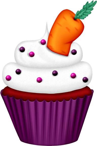 Carrot Cupcakes Cartoon (451x600)