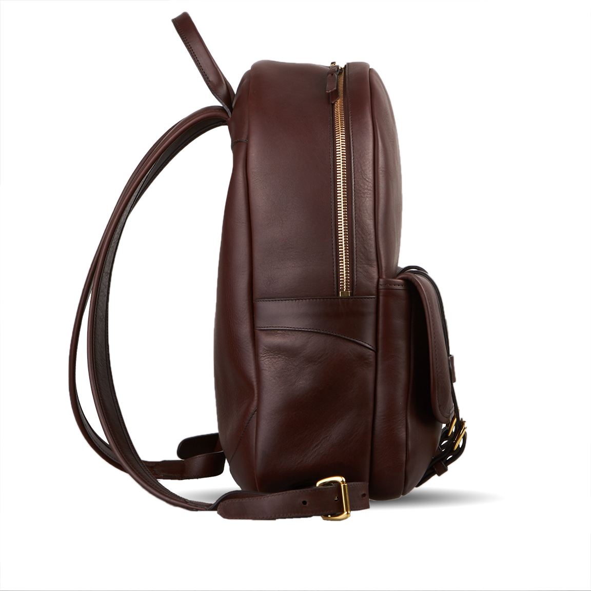 Frank Clegg Chocolate Hampton Zipper Backpack Side - Messenger Bag (1152x1152)