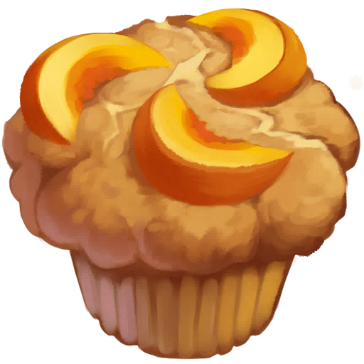 Peach Muffin - Farmville 2 Cupcake (512x512)