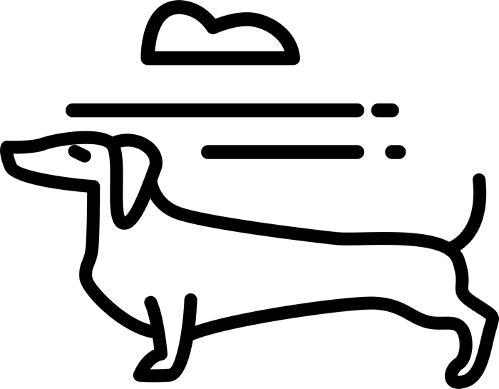 Dachshund Rubber Stamp - Dachshund (700x545)