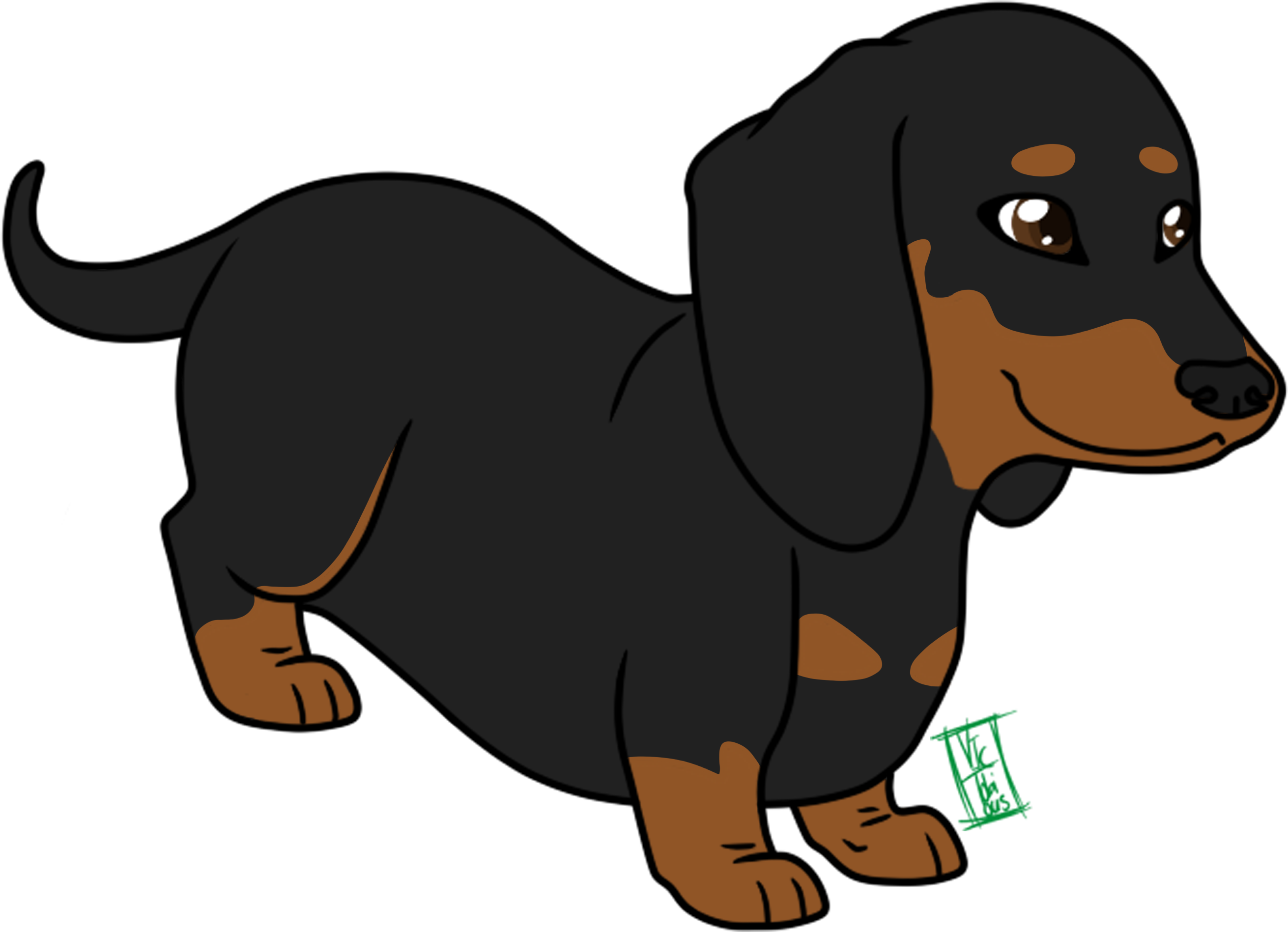Dachshund Puppy Cartoon Animation Clip Art - Dachshund Puppy Cartoon Animation Clip Art (2707x1920)