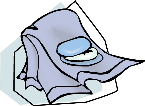 Towel Soap Cartoon Clip Art - Towel Soap Cartoon Clip Art (616x450)