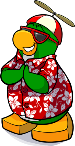 Male Appeared - Club Penguin Characters Green (273x500)
