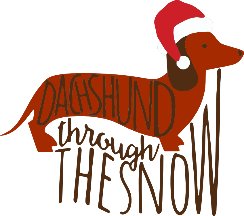 Holidays, Personal Use, Dachshund Through The Snow, - T-shirt (848x749)