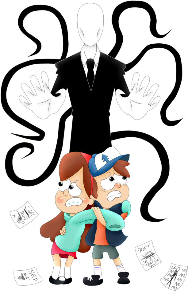 Slender Man Clipart Gravity Falls - Gravity Falls X Slender (720x1111)