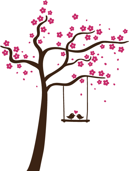 Vinilos Decorativos Encanto De Árbol - Tree Swing Clipart Black And White (650x650)