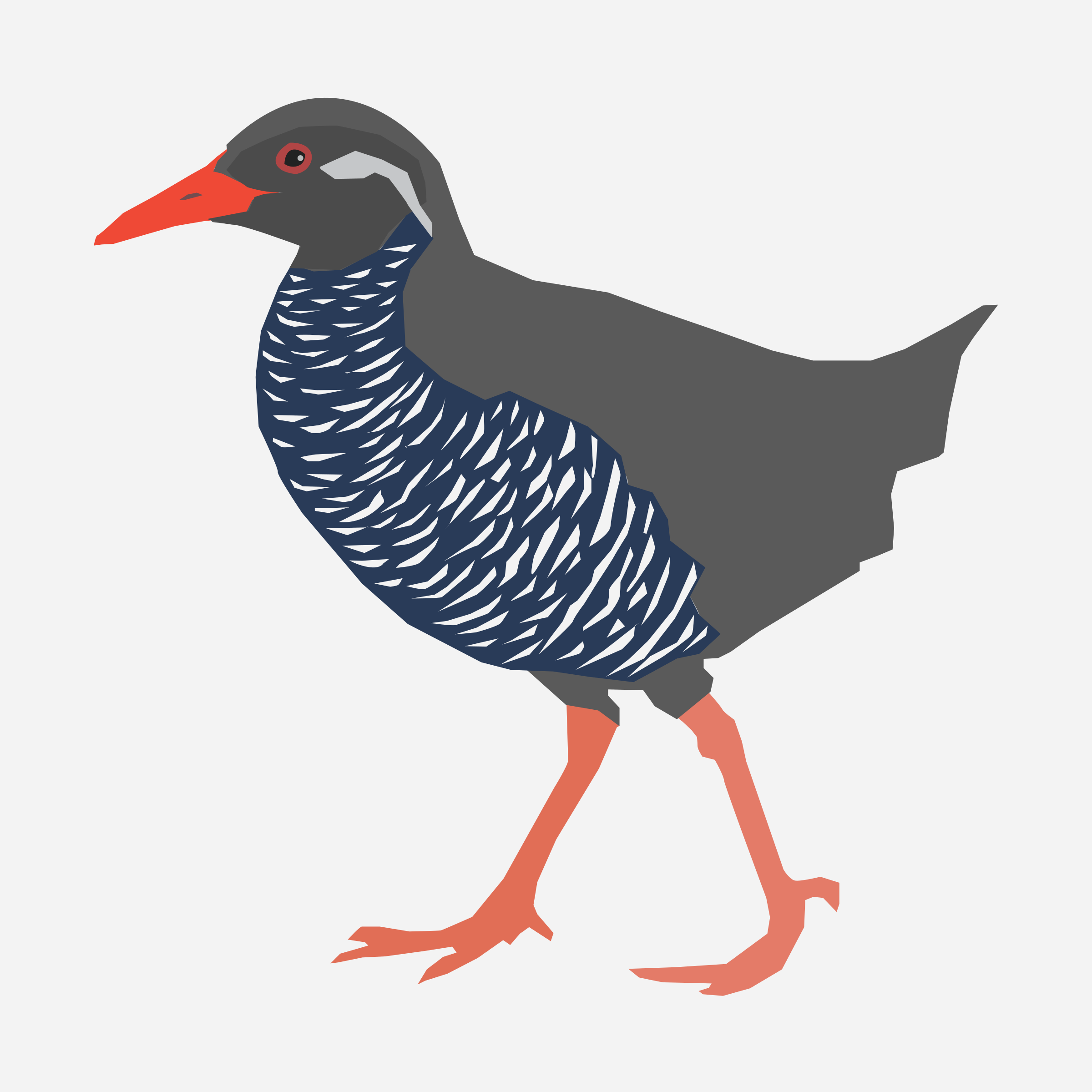 Clip Art Details - Rail Bird Clipart (2400x2400)