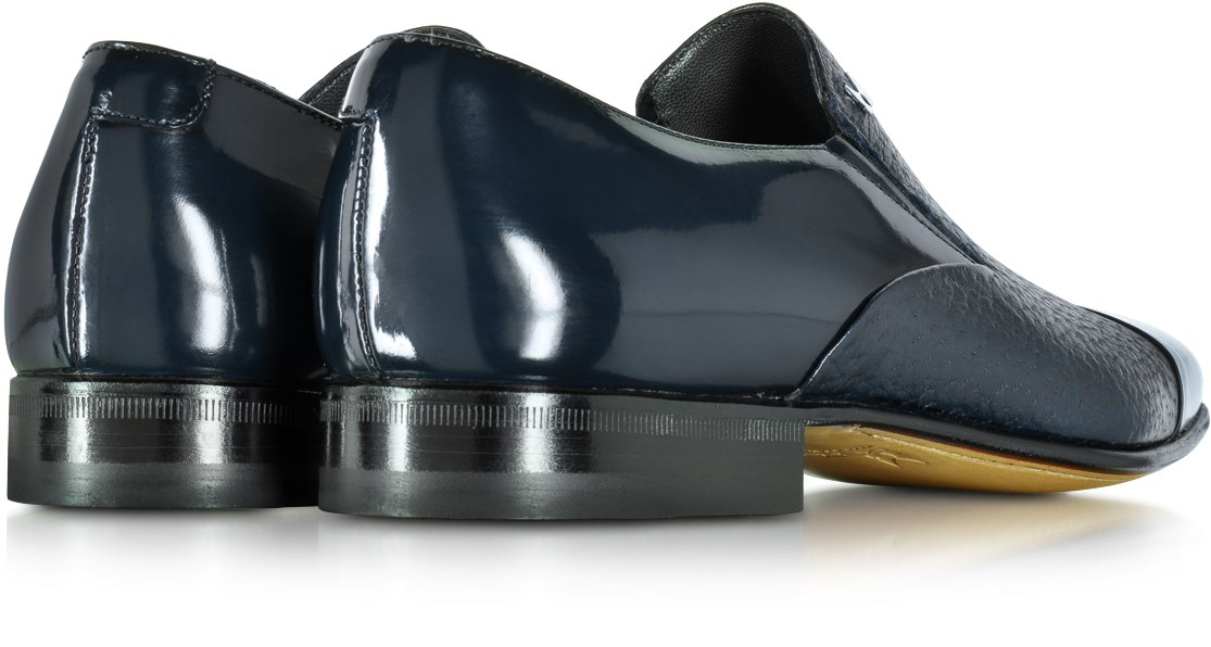 Metz Blue Leather Slip On Loafer Moreschi Women All - Moreschi Shoes Metz Blue Leather Slip On Loafer (1550x595)