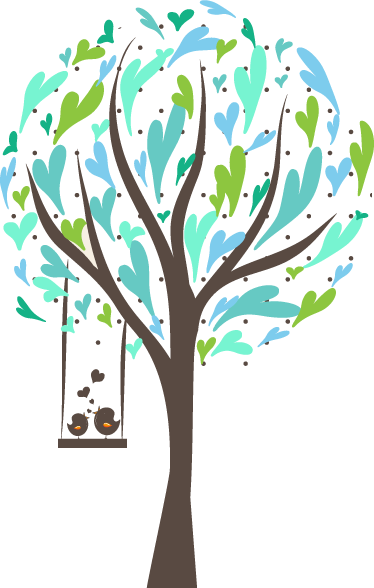 Wall Color - Arbol Con Pajaritos Png (374x588)