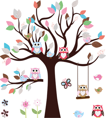 Color De Su Pared - Hh Baby Boutique Nursery Owl Wall Decal, Teddy Bear, (374x416)