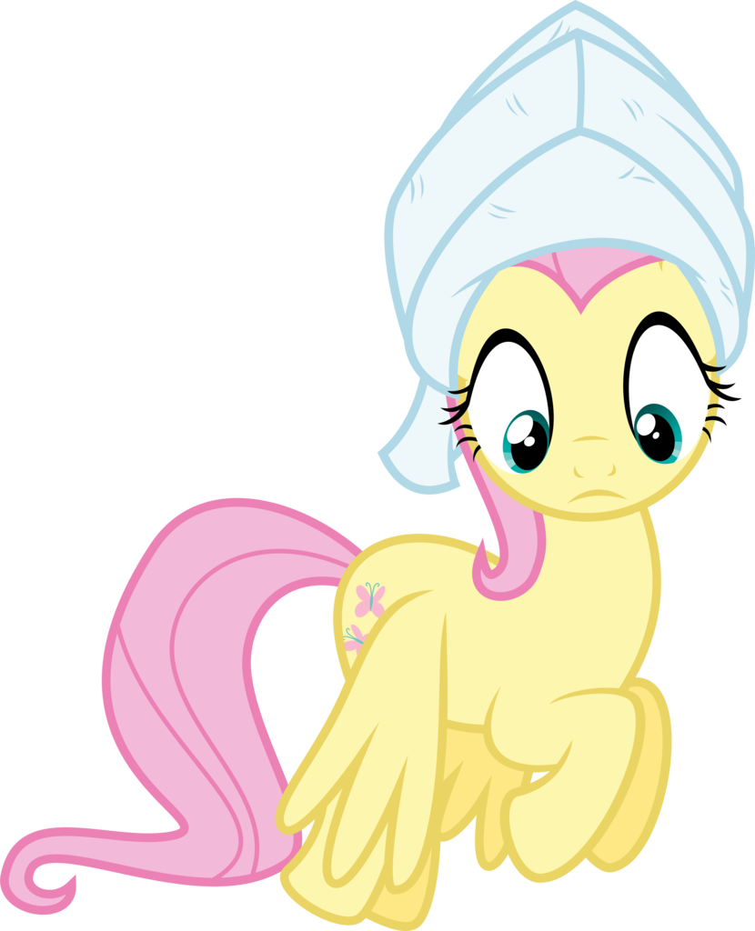 Missbeigepony, Fluttershy, Looking Down, Safe, Simple - Cartoon (830x1024)