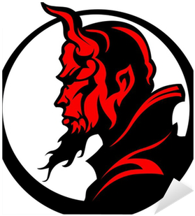 Devil Demon Mascot Head Illustration Sticker • Pixers® - 4 Pics 1 Word 595 (400x400)