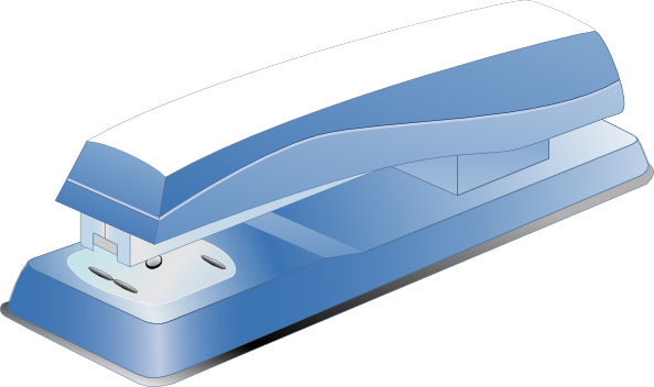 Blue Stapler Clip Art At Clker - Blue Stapler Clipart (1266x750)
