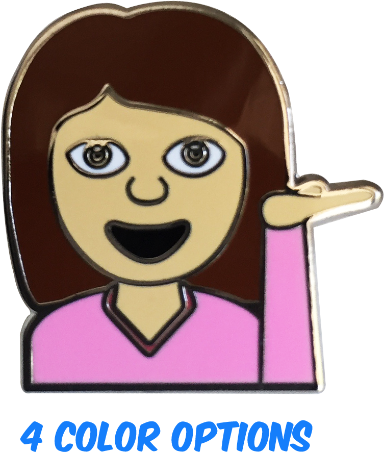 Hey Girl Emoji Pin - Emoji (918x918)