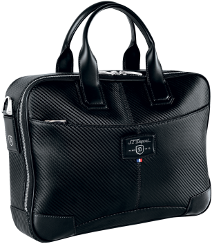 Small Laptop And Document Holder, Carbone Leather - St Dupont Defi Black Carbon Leather Small Laptop & (400x400)
