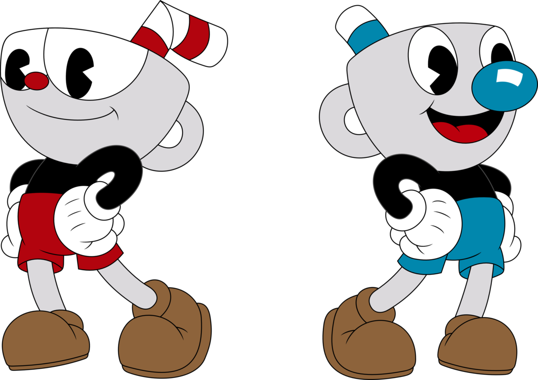 Cuphead And Mugman By Porygon2z - Imagenes De Cuphead Y Mugman (1063x751)