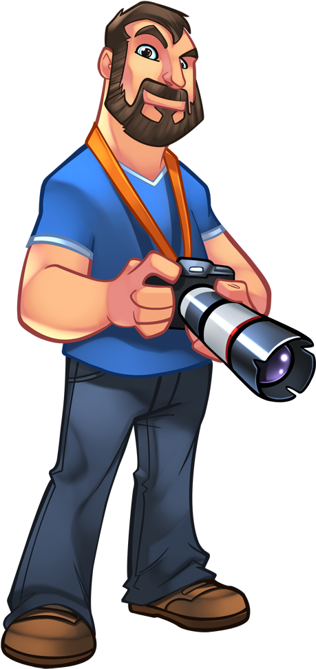 Photographer Mascot - Fotografo Cartoon Png (850x1100)