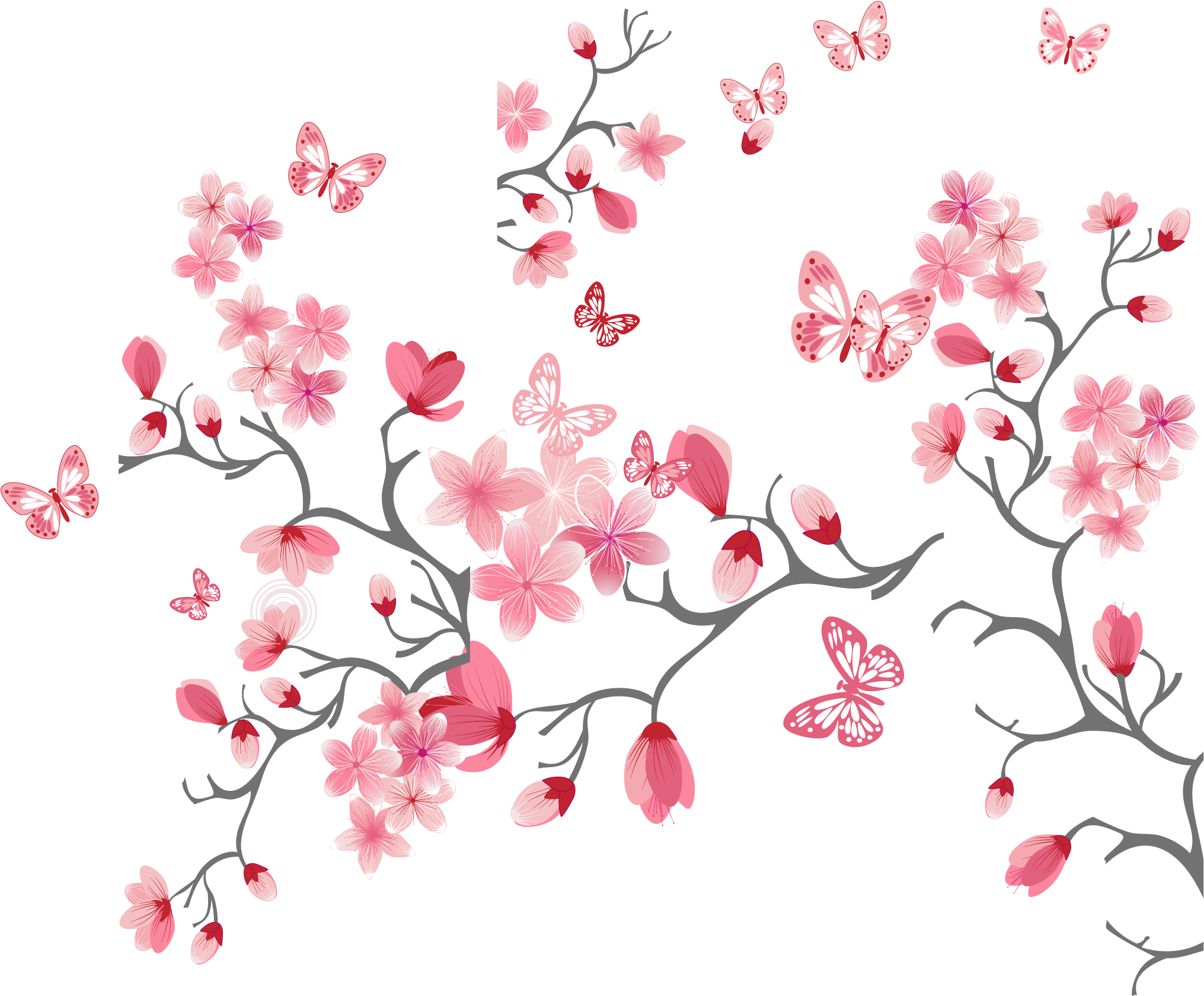 Cherry Blossom Flower Pink - Cherry Blossom Flower Pink (2083x2083)