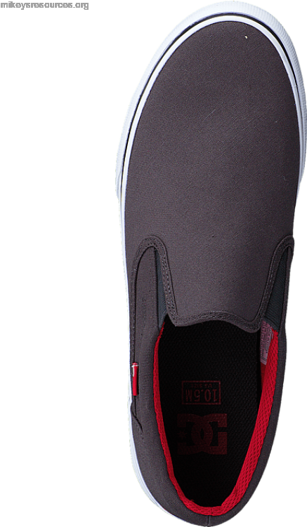 Men's Dc Shoes Dc Trase Slip On Tx Shoe Grey/black/red - Suede (600x750)
