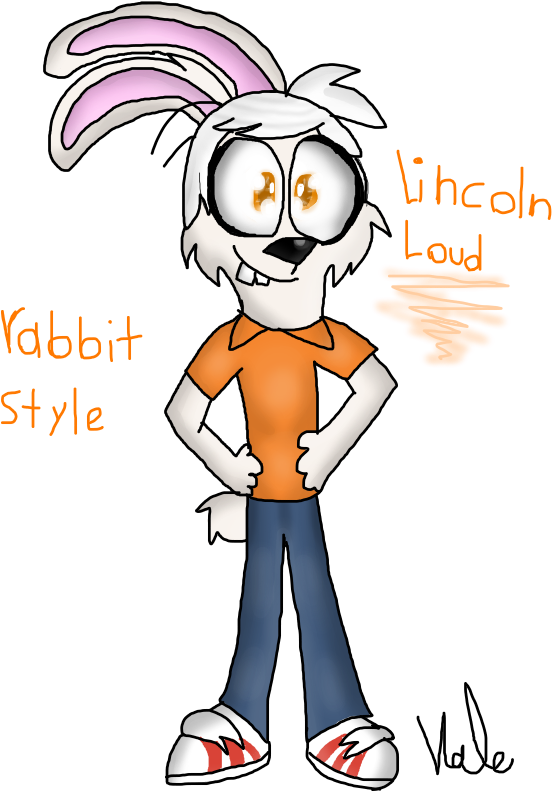 Lincoln Loud Rabbit Style By Vale1hdz - Loud House Bunny (600x800)