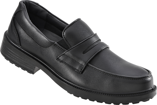Kensington Is Our Slip On Shoe For The Professional - Tomcat Kensington Black Steel Toe Cap Work Safety Slip (600x403)