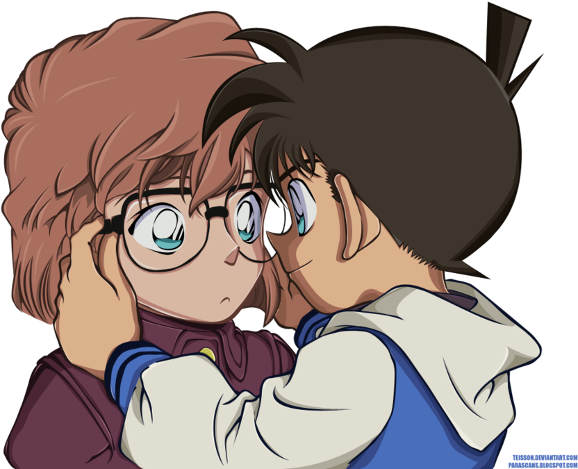 Shinxela 55 20 Detective Conan 239 Colour By Teisson - Conan And Haibara Png (900x675)