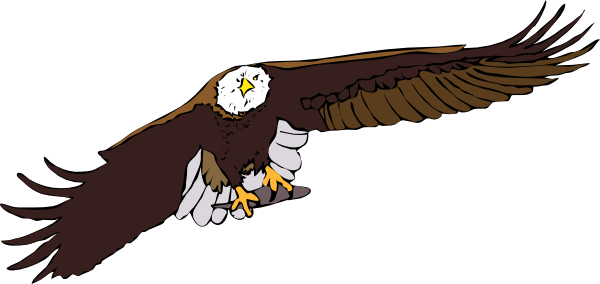 Free Vector Aquila Frontale Clip Art - Free Flying Eagle Clipart (1585x750)