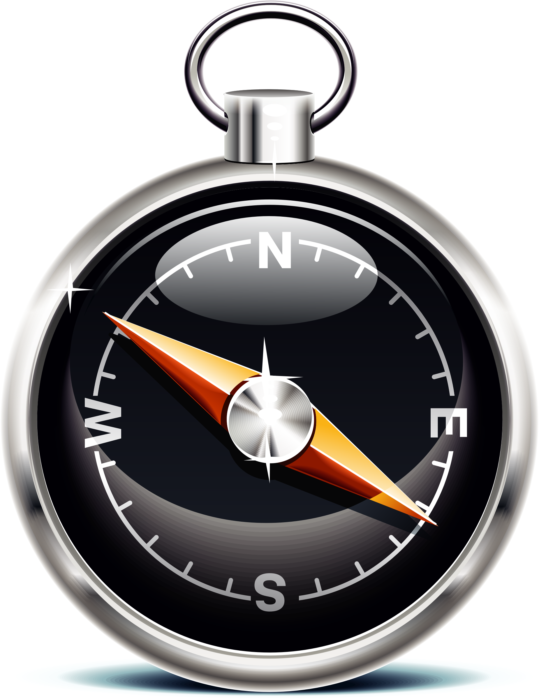 Big Image - Magnetic Compass Clipart (1850x2400)