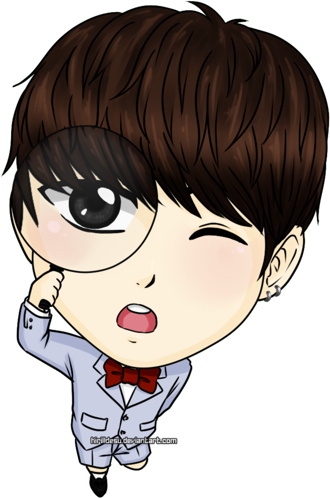 Detective Conan - Taehyung Bts Chibi Png (776x1030)
