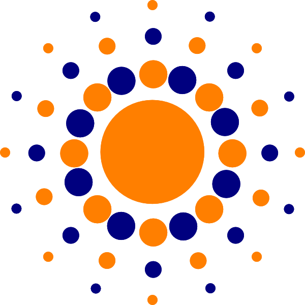 Circles Blue Orange Concentric Svg Clip Arts 600 X - Orange And Blue Clip Art (600x600)