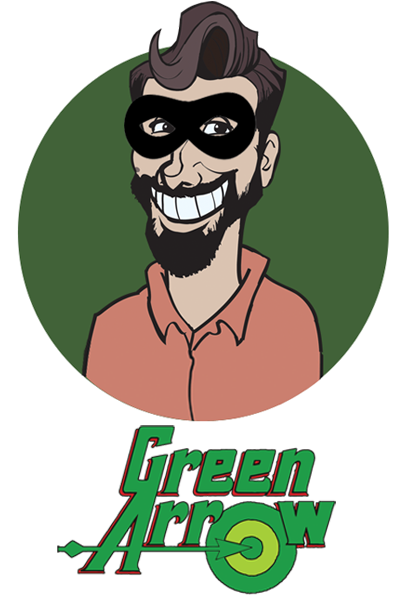 Richard Gray In Disguise - Green Arrow Glass Toon Tumbler (600x600)