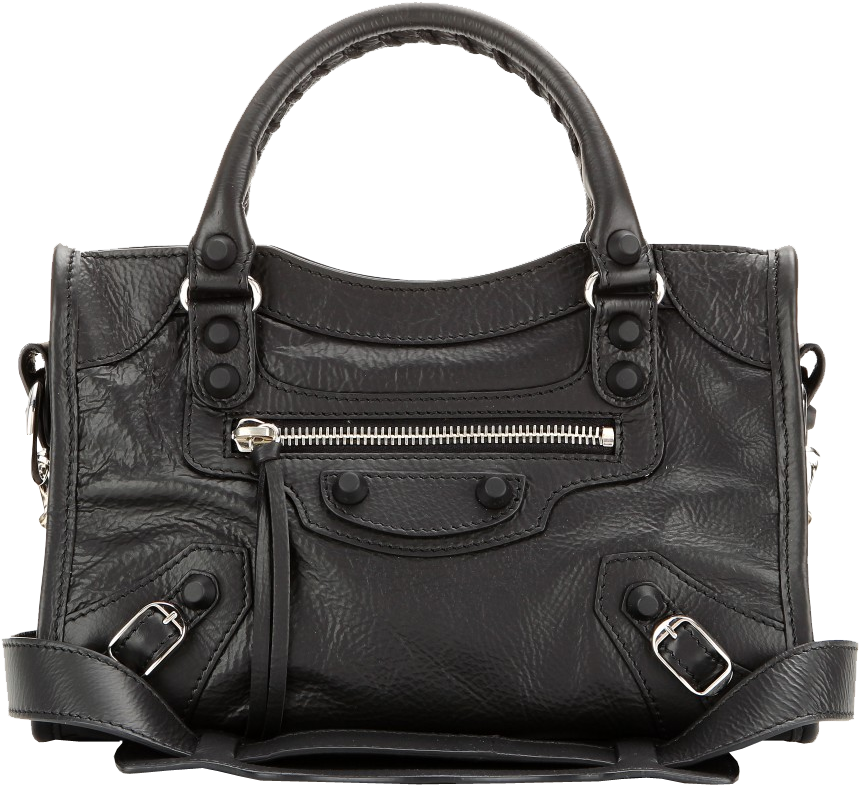 Balenciaga Black Classic Mini City Leather Bag - Handbag (1000x796)