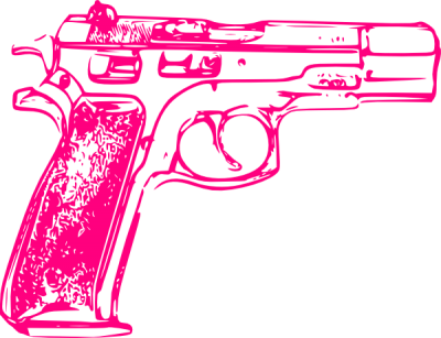 Pink Gun Clip Art At Clker Com Vector Clip Art Online - Pink Gun Clip Art (400x307)