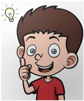 Vector Illustration Of Boy With A Good Idea Poster - Illustration (400x400)